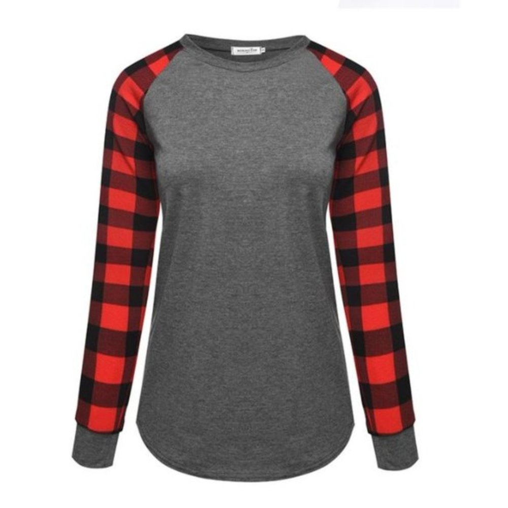 T&J Designs Plaid Long Sleeve Shirt XL - Picture 5 of 9